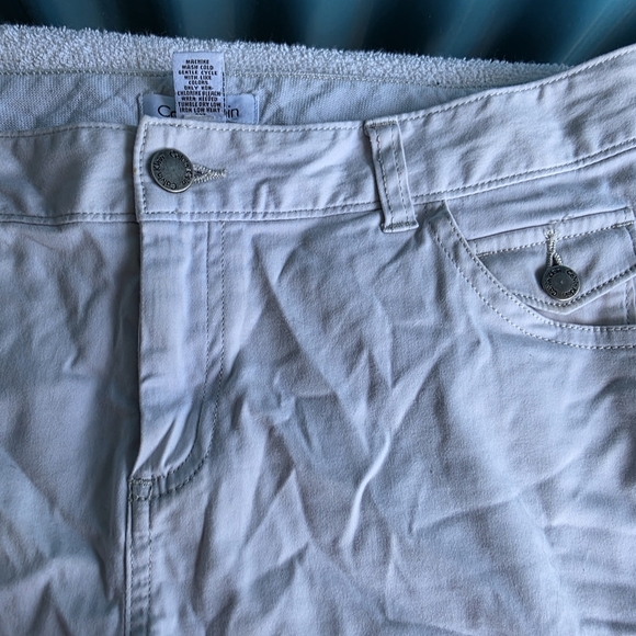 Calvin Klein White Bermudas Lightweight Cotton Casual Size 8 - Picture 3 of 16